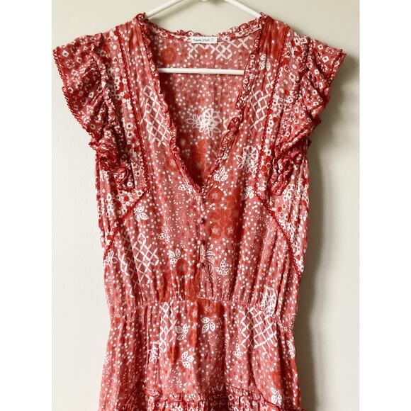 POUPETTE ST BARTH Paulina Mini Dress Pink Antibes Print S - Picture 7 of 12